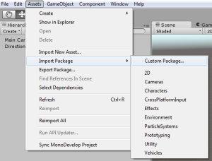 Import assets into unity