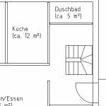 Detail of a 2D floor plan