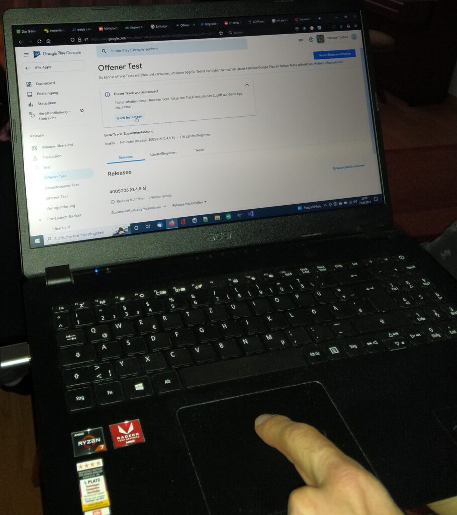 Pressing the Release button for Network Traders