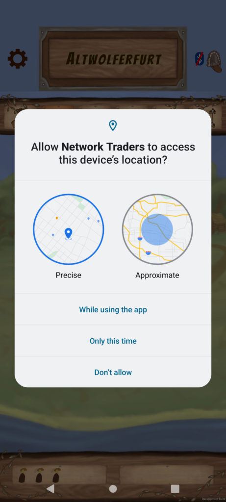 Grant device location permission